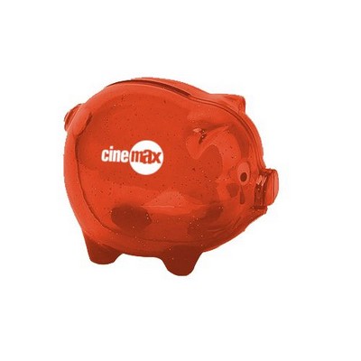 3 3/4" X 2 1/2" Smash It Red Piggy Bank