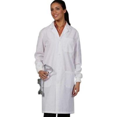 Fashion Seal - Unisex Three-Pocket 40" Cuff-Sleeve Full-Length Lab Coat