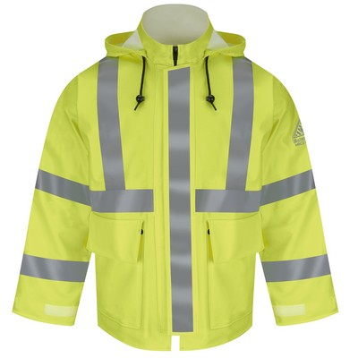 Bulwark® Men's FR Hi-Visibility Rain Jacket with Hood