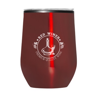 12 oz Budget Stemless Wine Tumbler With Lid