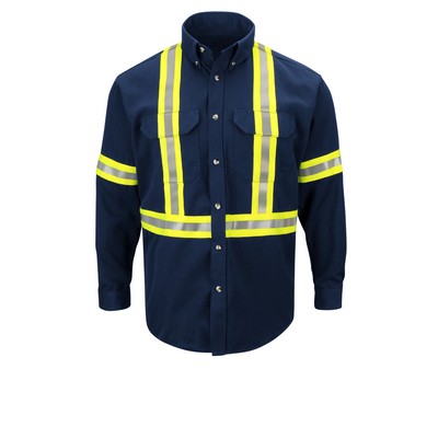 Bulwark Shirts - Men's Fr Long Sleeve Shirt W/Reflective