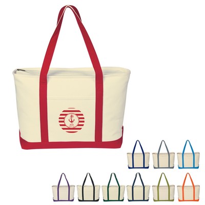 Large Starboard Cotton Canvas Tote Bag