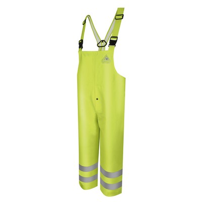 Bulwark - Men's Flame-Resistant Hi-Vis Rain Bib Overall