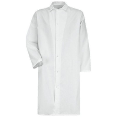 Red Kap™ Gripper Front Butcher Coat - White
