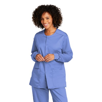 Wink® Unisex WorkFlex Snap-Front Scrub Jacket