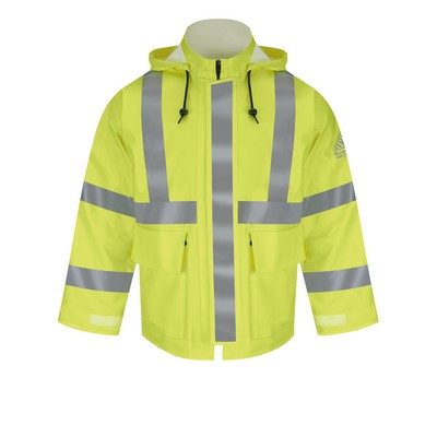 Bulwark Hi-Visibility and Raingear - Men's Flame-Resistant Hi-Visibility Rain Jacket